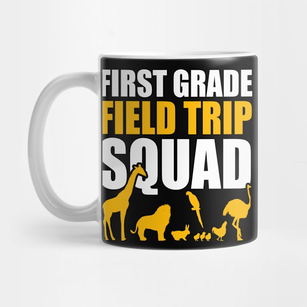 First Grade Field Trip Squad 1st Grade Zoo Crew Safari Kids by artbooming